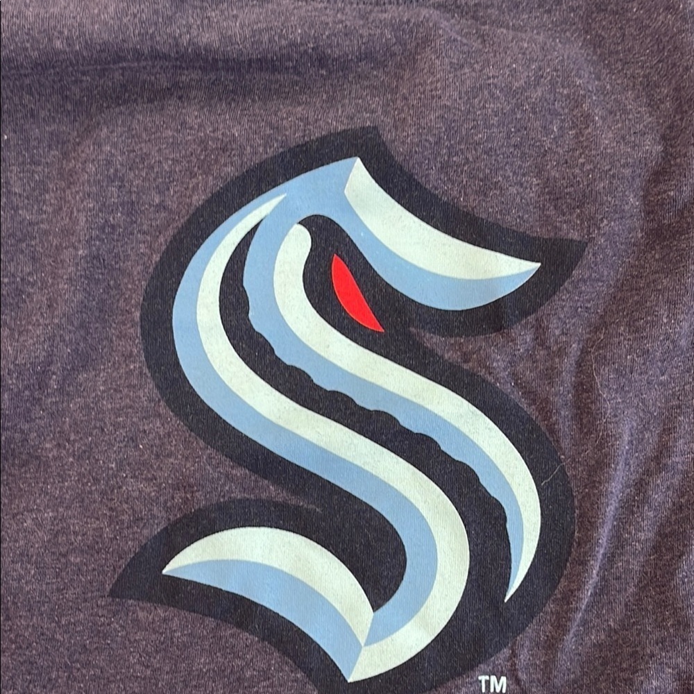 NHL Seattle Kraken Gray and Blue Short Sleeve Tee